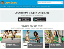 Tablet Screenshot of couponsherpa.com